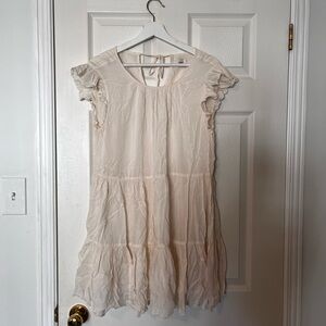 Wilfred Off-White Dress with Ruffle Detail